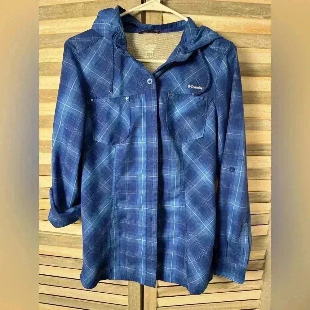 Columbia Shirt – Women’s Plaid – Blue – M - Picture 1 of 5